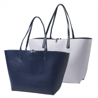 Personalise Shopping Bag Tourbillon Reversible Bleu lilas - Custom Eco Friendly Gifts Online