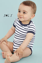 Custom Miles Baby Striped Bodysuit with Logo