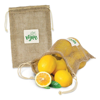 Personalise Jute Net Produce Bag - Custom Eco Friendly Gifts Online