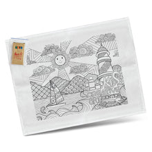 Personalise Cotton Colouring Tea Towel - Custom Eco Friendly Gifts Online