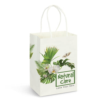 Personalise Small Paper Carry Bag - Full Colour - Custom Eco Friendly Gifts Online