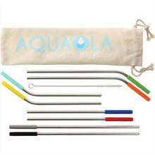 Personalise Reusable Stainless Straw 10 in 1 set with Logo | Eco Gifts