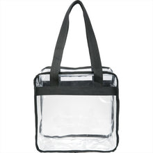Personalise Game Day Clear Zippered Safety Tote with Logo | Eco Gifts