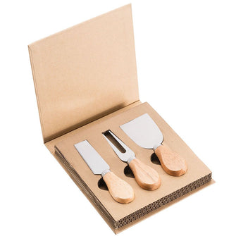 Personalise 3 Piece Cheese Set with Logo | Eco Gifts