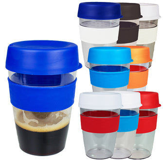 Personalise Tritan Carry Cup with Lid and Band with Logo | Eco Gifts