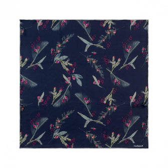 Personalise Silk Scarf Iris Navy - Custom Eco Friendly Gifts Online