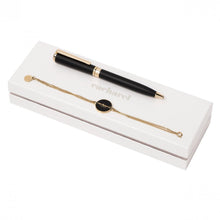 Personalise Set Beaubourg Black (ballpoint Pen & Bracelet) - Custom Eco Friendly Gifts Online