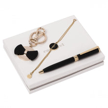 Personalise Set Beaubourg Black (ballpoint Pen, Key Ring & Bracelet) - Custom Eco Friendly Gifts Online