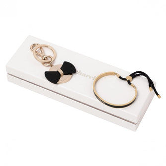 Personalise Set Cacharel Black (key Ring & Bracelet) - Custom Eco Friendly Gifts Online