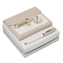 Personalise Set Bird Beige (ballpoint Pen, Note Pad A6 & Key Ring) - Custom Eco Friendly Gifts Online