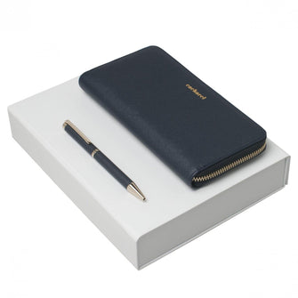 Personalise Set Bagatelle Bleu (ballpoint Pen & Lady Purse) - Custom Eco Friendly Gifts Online