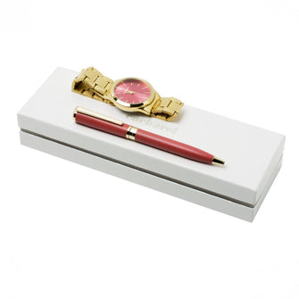 Personalise Set Beaubourg Corail (ballpoint Pen & Watch) - Custom Eco Friendly Gifts Online