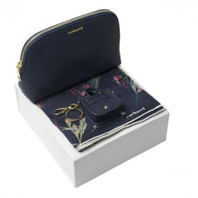 Personalise Set Cacharel Navy (key Ring, Silk Scarf & Cosmetic Bag) - Custom Eco Friendly Gifts Online