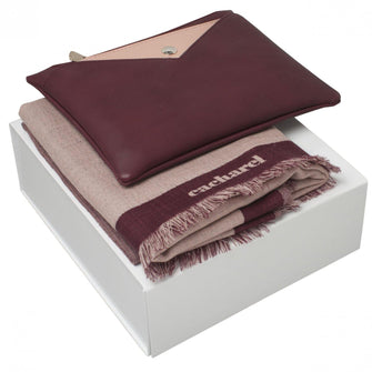 Personalise Set Bird Bordeaux (scarve & Lady Bag) - Custom Eco Friendly Gifts Online