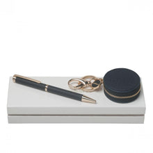 Personalise Set Bagatelle Bleu (ballpoint Pen & Key Ring) - Custom Eco Friendly Gifts Online