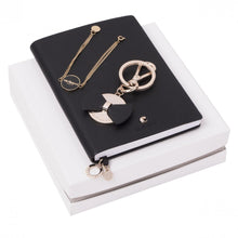 Personalise Set Beaubourg Black (note Pad A6, Key Ring & Bracelet) - Custom Eco Friendly Gifts Online