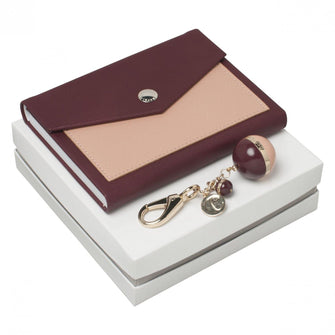 Personalise Set Bird Bordeaux (note Pad A6 & Key Ring) - Custom Eco Friendly Gifts Online