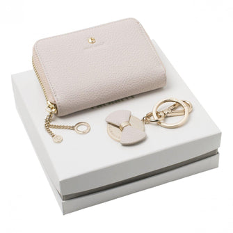 Personalise Set Beaubourg Light Pink (key Ring & Mini Wallet) - Custom Eco Friendly Gifts Online