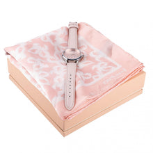 Personalise Set Hirondelle Light Pink (watch & Silk Scarf) - Custom Eco Friendly Gifts Online