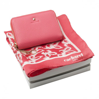 Personalise Set Cacharel Corail (mini Wallet & Silk Scarf) - Custom Eco Friendly Gifts Online