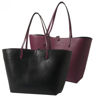 Personalise Shopping Bag Tourbillon Reversible Bordeaux noir - Custom Eco Friendly Gifts Online