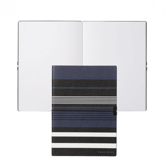 Personalise Note Pad A5 Storyline Stripes Blue - Custom Eco Friendly Gifts Online