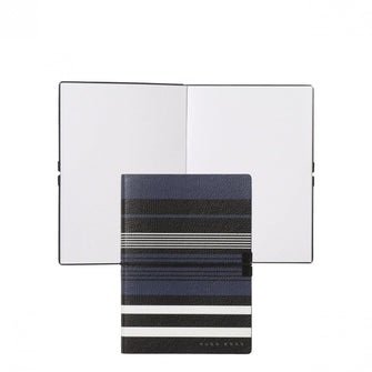 Personalise Note Pad A6 Storyline Stripes Blue - Custom Eco Friendly Gifts Online