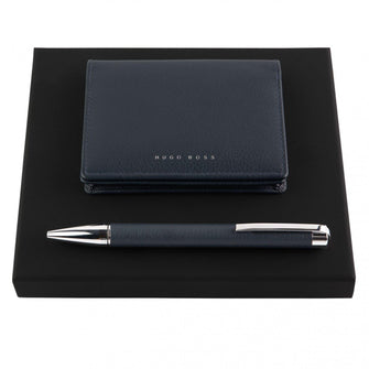 Personalise Set Storyline Dark Blue (ballpoint Pen & Card Holder) - Custom Eco Friendly Gifts Online