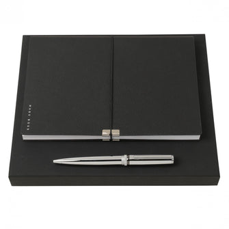 Personalise Set Hugo Boss (ballpoint Pen & Note Pad A5) - Custom Eco Friendly Gifts Online