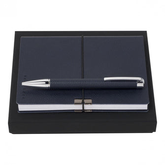 Personalise Set Storyline Dark Blue (ballpoint Pen & Note Pad A6) - Custom Eco Friendly Gifts Online