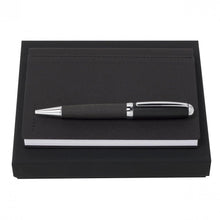 Personalise Set Advance Fabric Dark Grey (ballpoint Pen & Note Pad A6) - Custom Eco Friendly Gifts Online