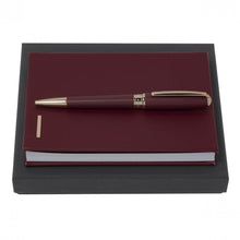 Personalise Set Essential Lady Burgundy (ballpoint Pen & Note Pad A6) - Custom Eco Friendly Gifts Online