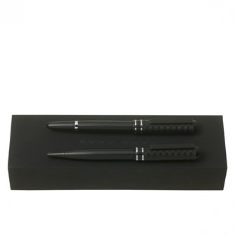 Personalise Set Level Structure Black (ballpoint Pen & Fountain Pen) - Custom Eco Friendly Gifts Online