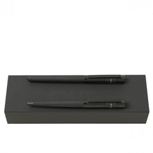 Personalise Set Ribbon Black (ballpoint Pen & Fountain Pen) - Custom Eco Friendly Gifts Online