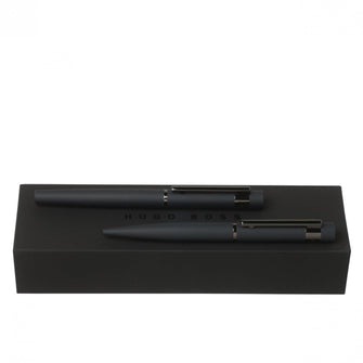 Personalise Set New Loop Dark Blue (ballpoint Pen & Rollerball Pen) - Custom Eco Friendly Gifts Online