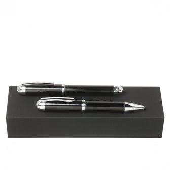 Personalise Set Summit Black (ballpoint Pen & Rollerball Pen) - Custom Eco Friendly Gifts Online