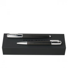 Personalise Set Pure Black (ballpoint Pen & Rollerball Pen) - Custom Eco Friendly Gifts Online