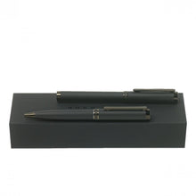 Personalise Set Column Black (ballpoint Pen & Rollerball Pen) - Custom Eco Friendly Gifts Online