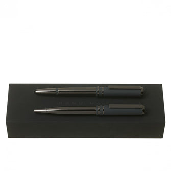 Personalise Set Level Soft Blue (ballpoint Pen & Rollerball Pen) - Custom Eco Friendly Gifts Online