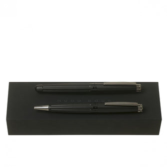 Personalise Set Jet Black (ballpoint Pen & Rollerball Pen) - Custom Eco Friendly Gifts Online