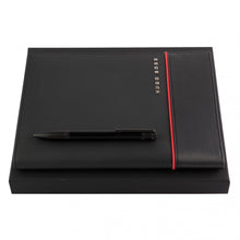 Personalise Set Explore Brushed Black (ballpoint Pen & Folder A5) - Custom Eco Friendly Gifts Online
