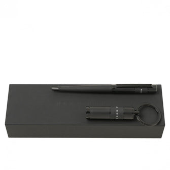 Personalise Set Ribbon Black (ballpoint Pen & Usb Stick) - Custom Eco Friendly Gifts Online