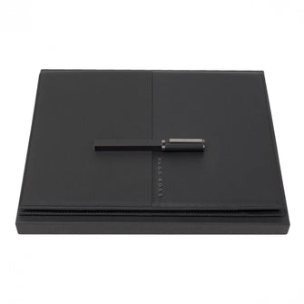 Personalise Set Hugo Boss Black (rollerball Pen & Folder A4) - Custom Eco Friendly Gifts Online