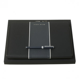 Personalise Set Gear Blue (fountain Pen & Conference Folder A4) - Custom Eco Friendly Gifts Online