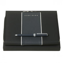 Personalise Set Gear Blue (ballpoint Pen & Conference Folder A5) - Custom Eco Friendly Gifts Online