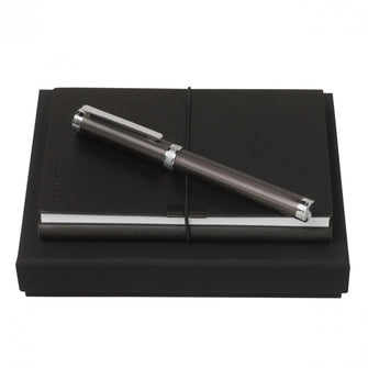 Personalise Set Hugo Boss (rollerball Pen & Note Pad A6) - Custom Eco Friendly Gifts Online