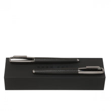 Personalise Set Pure Leather Black  (rollerball Pen & Fountain Pen) - Custom Eco Friendly Gifts Online