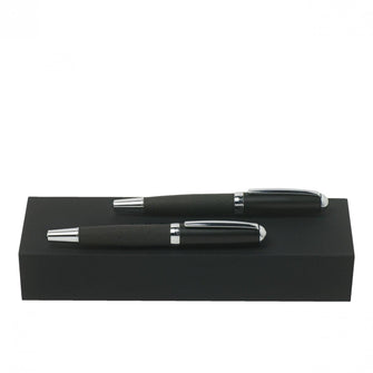 Personalise Set Advance Fabric Dark Grey (rollerball Pen & Fountain Pen) - Custom Eco Friendly Gifts Online