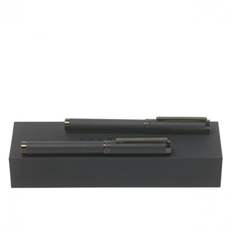 Personalise Set Column Black (rollerball Pen & Fountain Pen) - Custom Eco Friendly Gifts Online