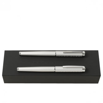 Personalise Set Inception Chrome (rollerball Pen & Fountain Pen) - Custom Eco Friendly Gifts Online